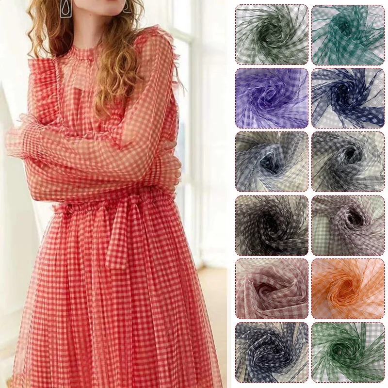 Sewing Batik Fabric - 90x150 см клетчатая сетчатая ткань, прозрачное